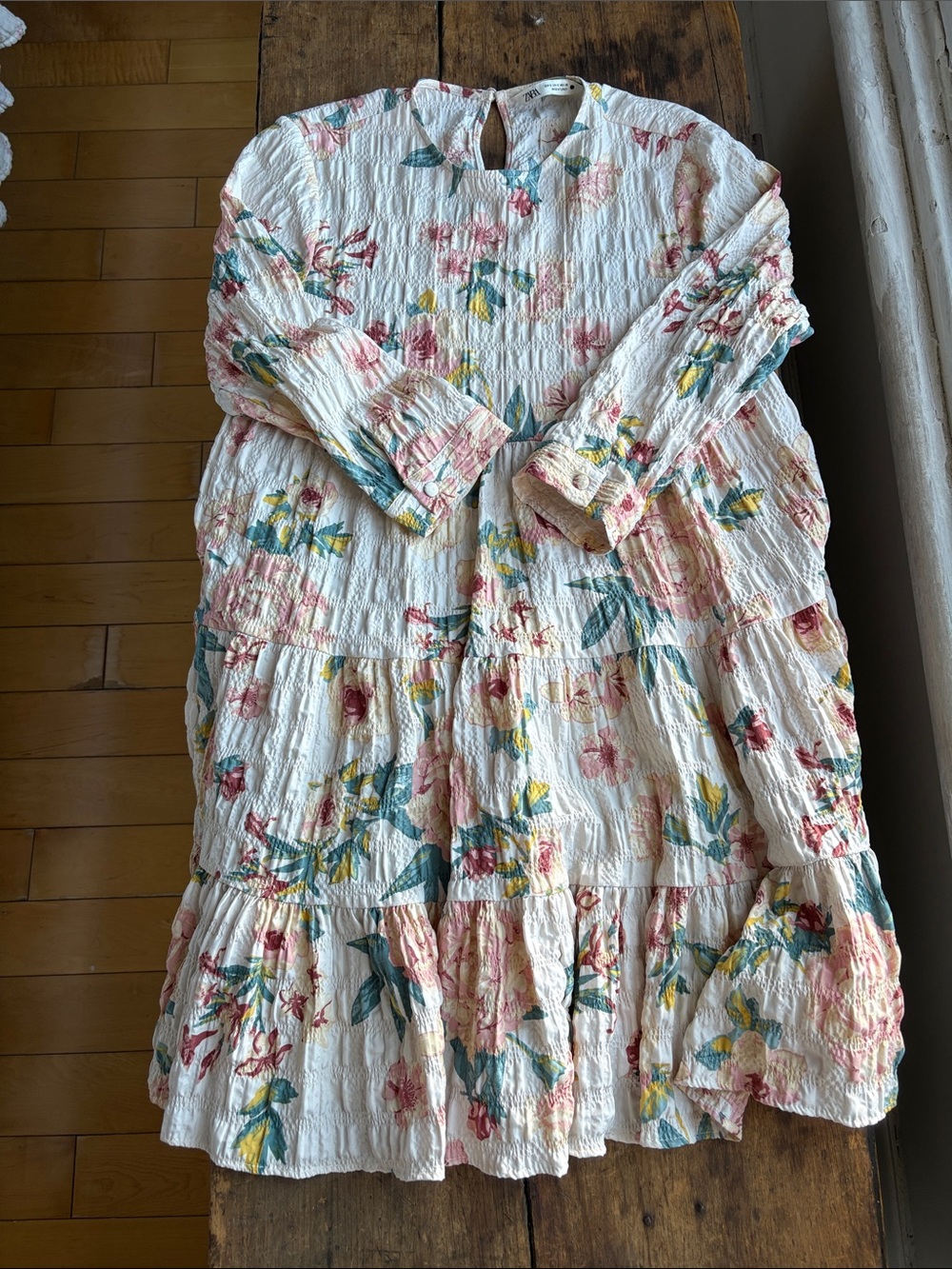Zara White Floral Dress
